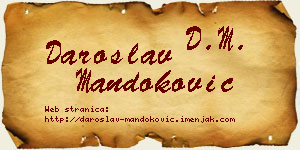 Daroslav Mandoković vizit kartica